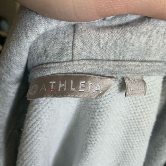 Athleta gray jersey sweatshirt XS drape Athleisure cardigan - Picture 3 of 3